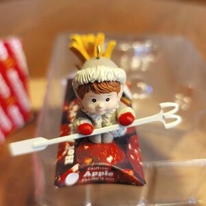 VTG MCDONALD'S ENESCO CHRISTMAS KAYAK ORNAMENT HOT APPLE PIE 1991-92